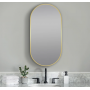 Devo Brushed Gold Framed Oval Mirror 1200 * 750